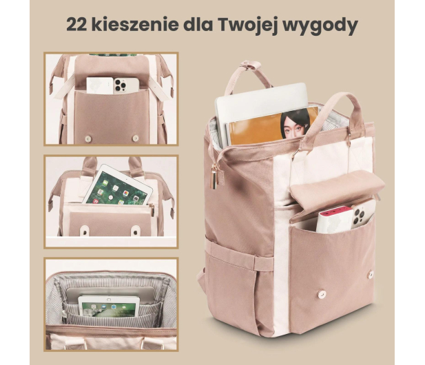 ExtraLink Black Forest by KM02 Beżowy kabinowy podróżny + kosmetyczka - 1570053 - zdjęcie 2